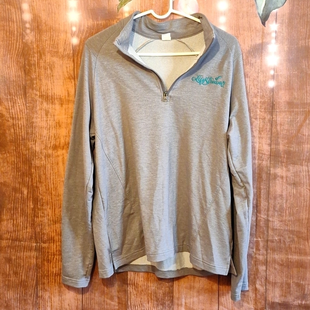 SPORT-TEK LIFE STREAM SIZE LARGE PULLOVER GRAY